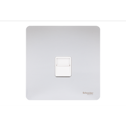 Schneider USFP 1G Telephone Secondary Socket White Insert Polished Chrome - GU7462WPC