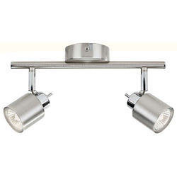 Philips Meranti 2x GU10 Ceiling Spotlight Bar Matt Chrome - 915005222201