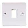 Click Scolmore MiniGrid Single Switch Plate 1 Gang Aperture White - CMA401