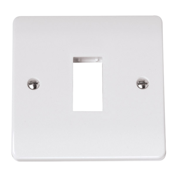 Click Scolmore MiniGrid Single Switch Plate 1 Gang Aperture White - CM ...