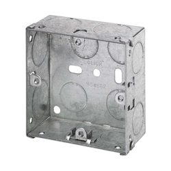 Click Scolmore Essentials 1 Gang 35MM K/O Galvanised Metal Back Box - WA095