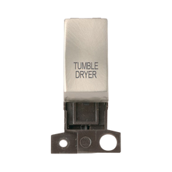 Click Scolmore MiniGrid 13A Double-Pole Ingot Tumble Switch Dryer Satin Chrome - MD018SC-TD