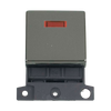 Click Scolmore MiniGrid 20A Double-Pole Switch Ingot Module & Neon Black Nickel - MD023BN