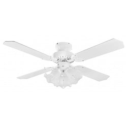 Fantasia EuroFans Rio 42inch. Ceiling Fan with White Blade & Light - White - 110323
