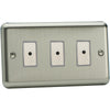 Varilight 3-Gang V-Pro Eclique2 Touch/Remote Control LED Dimmer - Brushed Chrome - JSE103