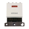 Click Scolmore MiniGrid 20A Double-Pole Ingot & Neon Microwave Switch White - MD023PW-MW