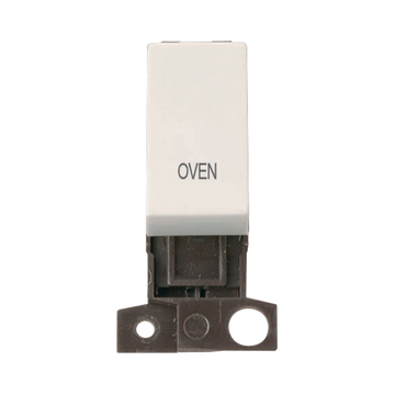 Click Scolmore MiniGrid 13A Double-Pole Ingot Oven Switch Polar White - MD018PW-OV