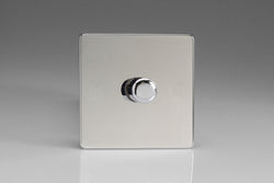Varilight 1 Gang 2 Way Push On/Off Rotary LED Dimmer 1 x 0 120W (1 10 LEDs) - JDCP401S