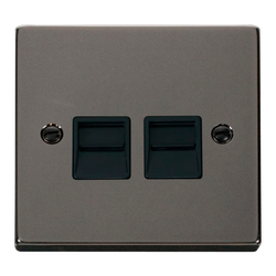Click Scolmore Deco 2 Gang Secondary Telephone Socket - VPBN126BK