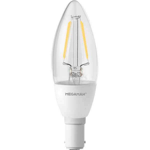 3.2W LED B15 SBC Filament Candle Warm Dimmable
