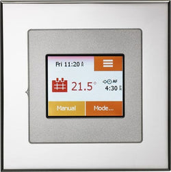 Heat Mat Chrome 16A UFH Thermostat/Timer - TOU-SIL-CHRM